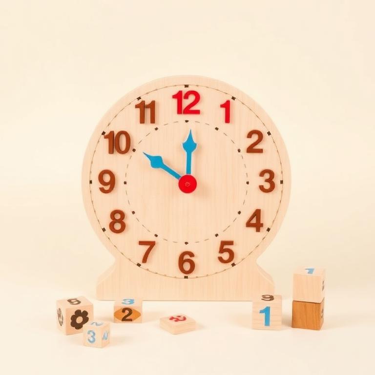 Wooden Clock Learning Puzzle